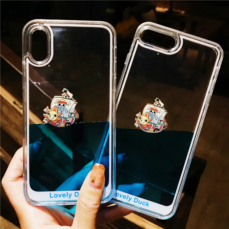 Dynamic Liquid Case For iPhone X Xs Max Xr Hard PC Cartoon Capinha 6 s 6s 7 8 Plus Cover ipone iPhoneX iPhone8 Cases |