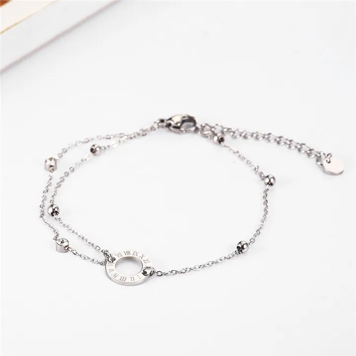 Steel color XUANHUA, розовое золото, очаровательные браслеты на цепочке, браслеты из нержавеющей стали, ювелирные изделия для женщин, Vogue, ювелирные изделия, аксессуары в богемном стиле - Окраска металла: Steel color