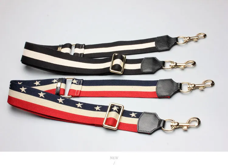 Новинка 2019 Сменный ремень в полоску со звездами из нейлона и спилка с отделкой от