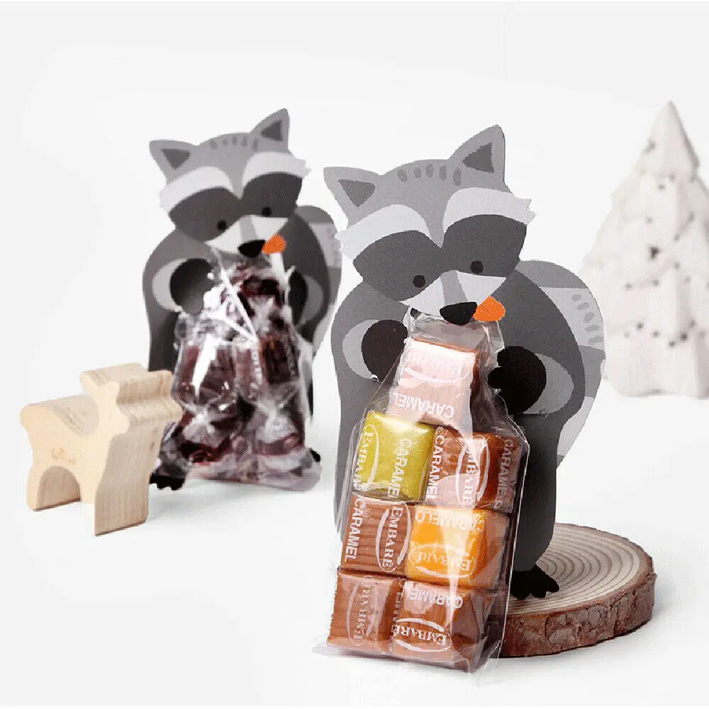 Мультфильм животных для конфет и печенья сумки Медведь Кролик карты конфеты