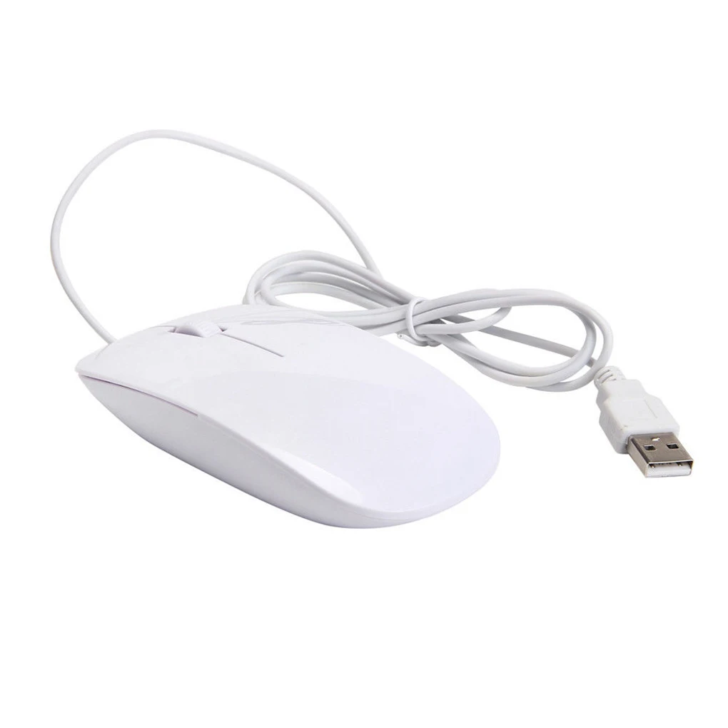 Ультра тонкая игровая мышь с USB кабелем, геймерская мышь для ПК, игровой компьютер, 3 кнопки, роликовая USB игровая мышь