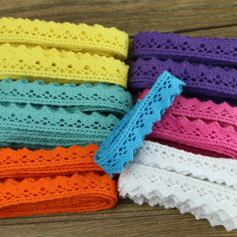 5 colors randomly shipped 25 yards cotton knitted lace DIY handmade wedding / craft gift packaging decoration | Дом и сад