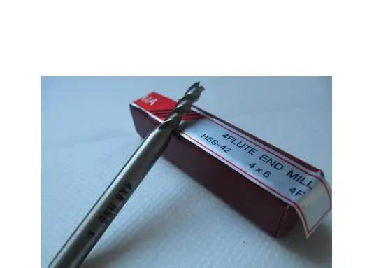Новый 2 шт. 4*6 мм HSS ЧПУ Цилиндрическим Хвостовиком 4 Флейты Концевых Фрез Фреза