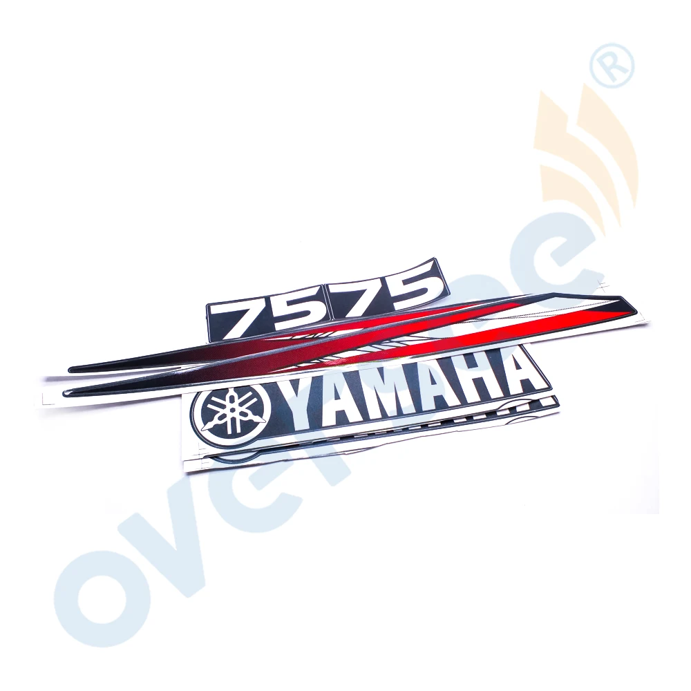 

For Yamaha 75hp outboard engine graphics/sticker kit ,Top Cowling Sticker