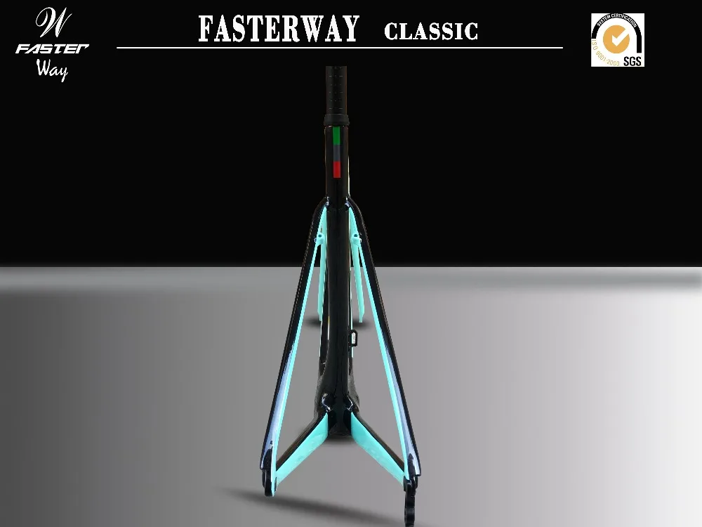 Тайваньский бренд FASTERWAY Классический прозрачный оранжевый серебристый супер светильник карбоновая рама дорога: рамка+ подседельный штырь+ вилка+ зажим+ гарнитура