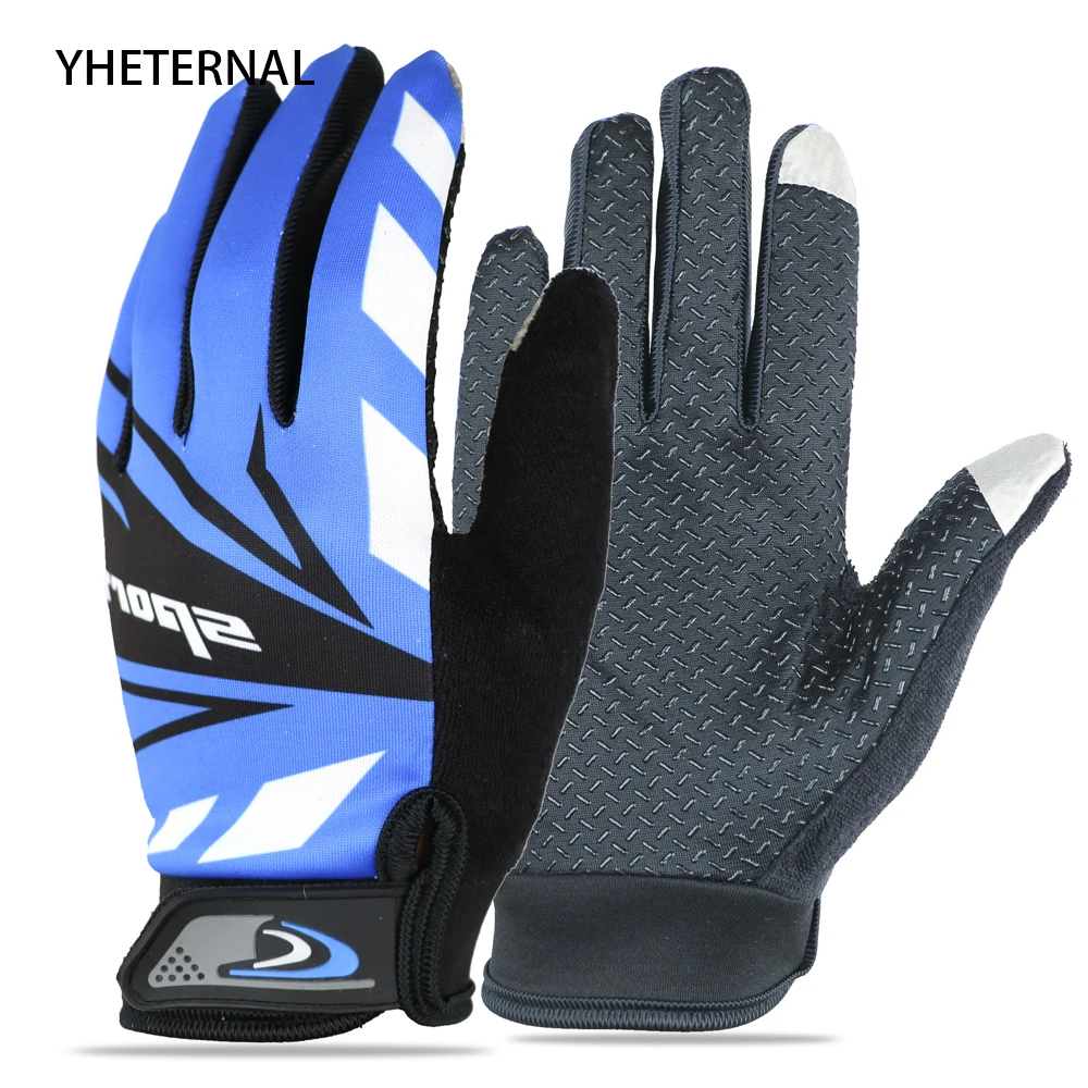 Full Finger Men Women Cycling Gloves Touch Screen Bicycle Sport Shockproof Outdoor Black Summer Luvas bisiklet Mittens | Аксессуары для
