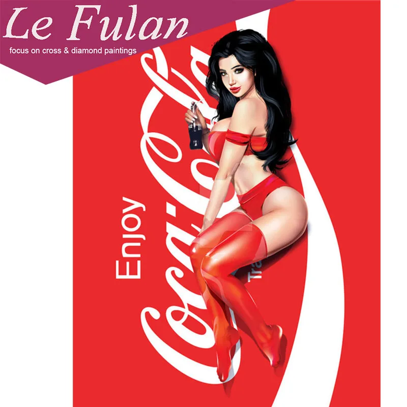 Le Fulan 5D DIY Алмазная картина Полный Круглый Ретро Cola винтажная Дамская Daimond картины