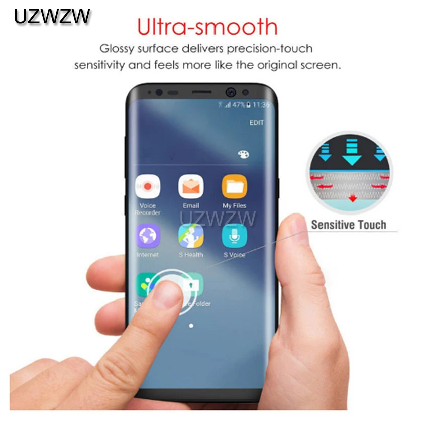Полностью изогнутое закаленное стекло для samsung Galaxy S9 S8 Plus S7 edge Note 9 Note 8 A6 Plus A8 Plus A8 A6 защитное стекло