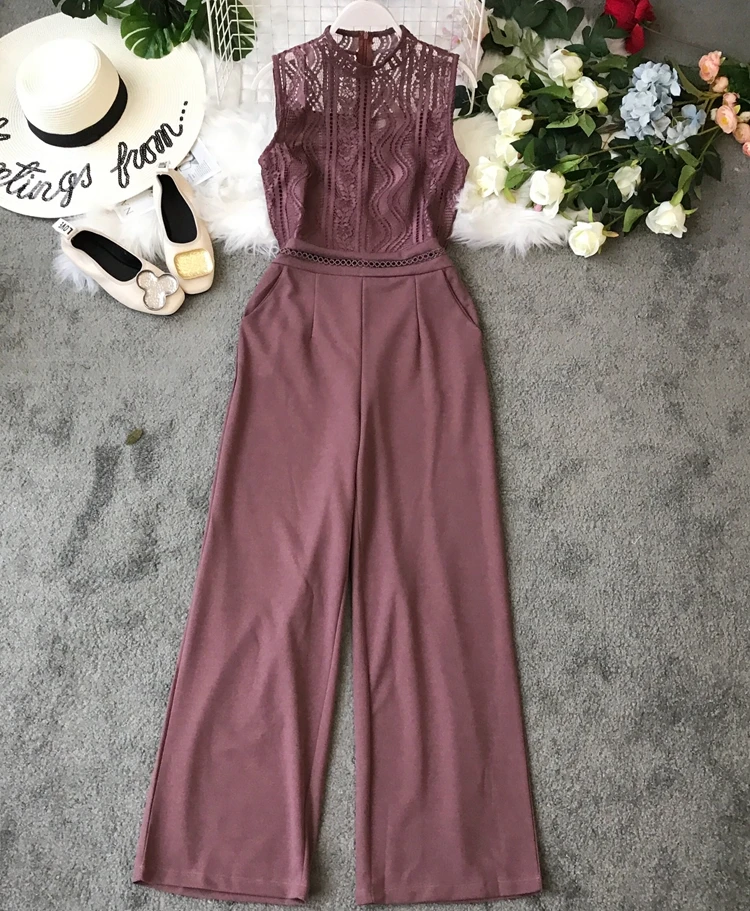 Полая кружевная вышивка в европейском и американском стиле без рукавов с высокой