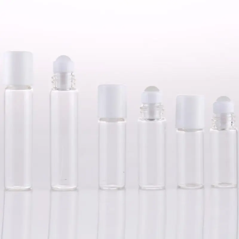 2ml 3ml 5ml roll on roller bottles for essential oils roll-on refillable perfume bottle with white lids F20173497 | Красота и