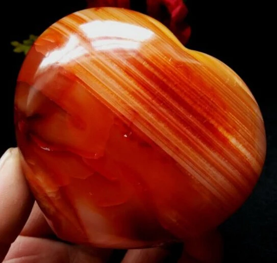 

348-372g NATURAL Agate QUARTZ CRYSTAL Heart HEALING