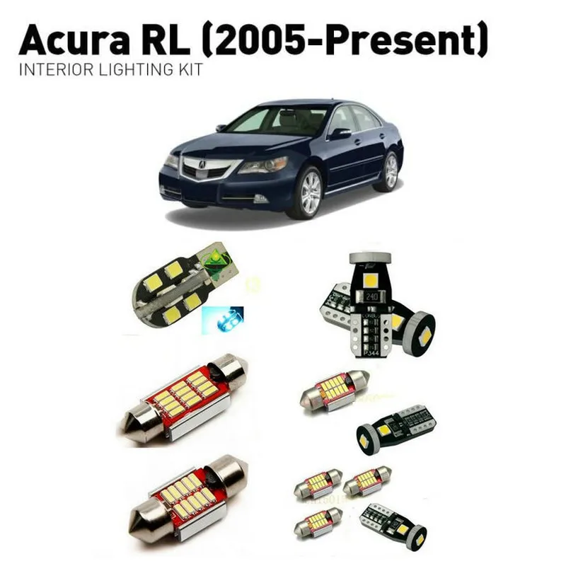 

Led interior lights For Acura RL 2005+ 14pc Led Lights For Cars lighting kit automotive bulbs Canbus
