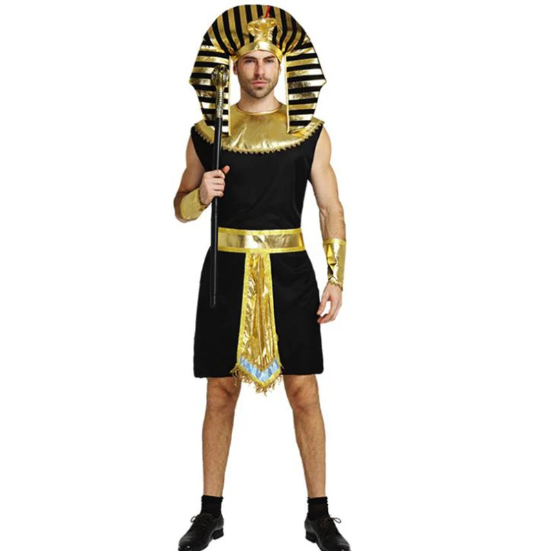 Halloween Costumes Ancient Egypt Egyptian Pharaoh Tutankhamun King Empress Cleopatra Queen Costume Cosplay Clothing for Men Wome images - 6