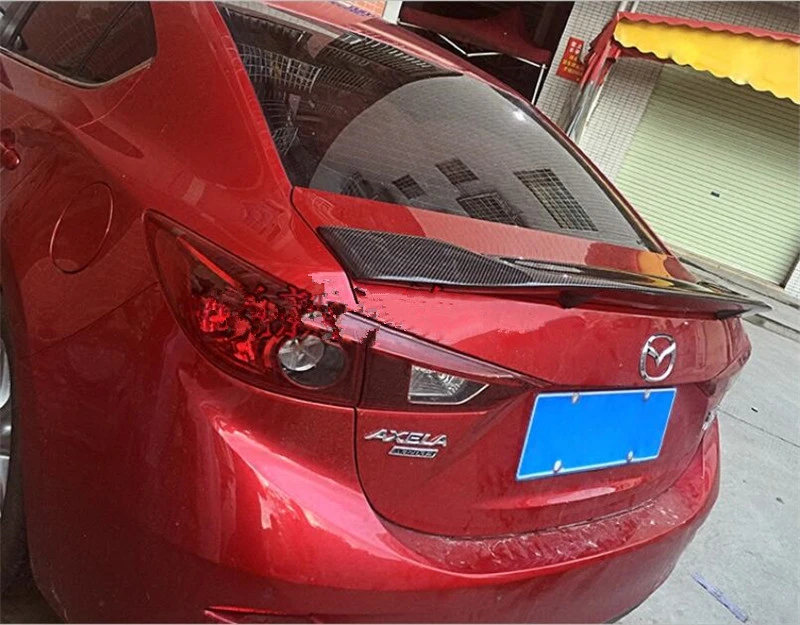 Carbon Fiber Spoiler For Mazda Axela 2014 2015 2016 2017 2018 2019 High Quality Spoilers Auto Accessories By EMS | Автомобили и