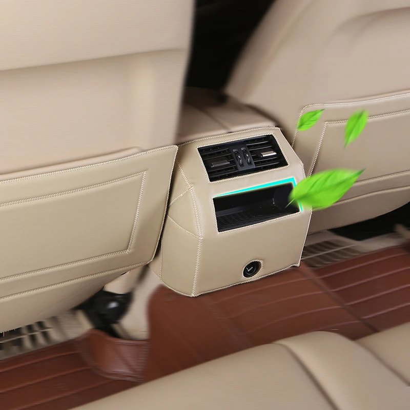 

3pcs Leather Rear Center Armrest Box Seat Backrest Anti-Kick Anti-Dirty Pad Protection Mat for BMW 5 Series 5GT F10 F18 E60 E61