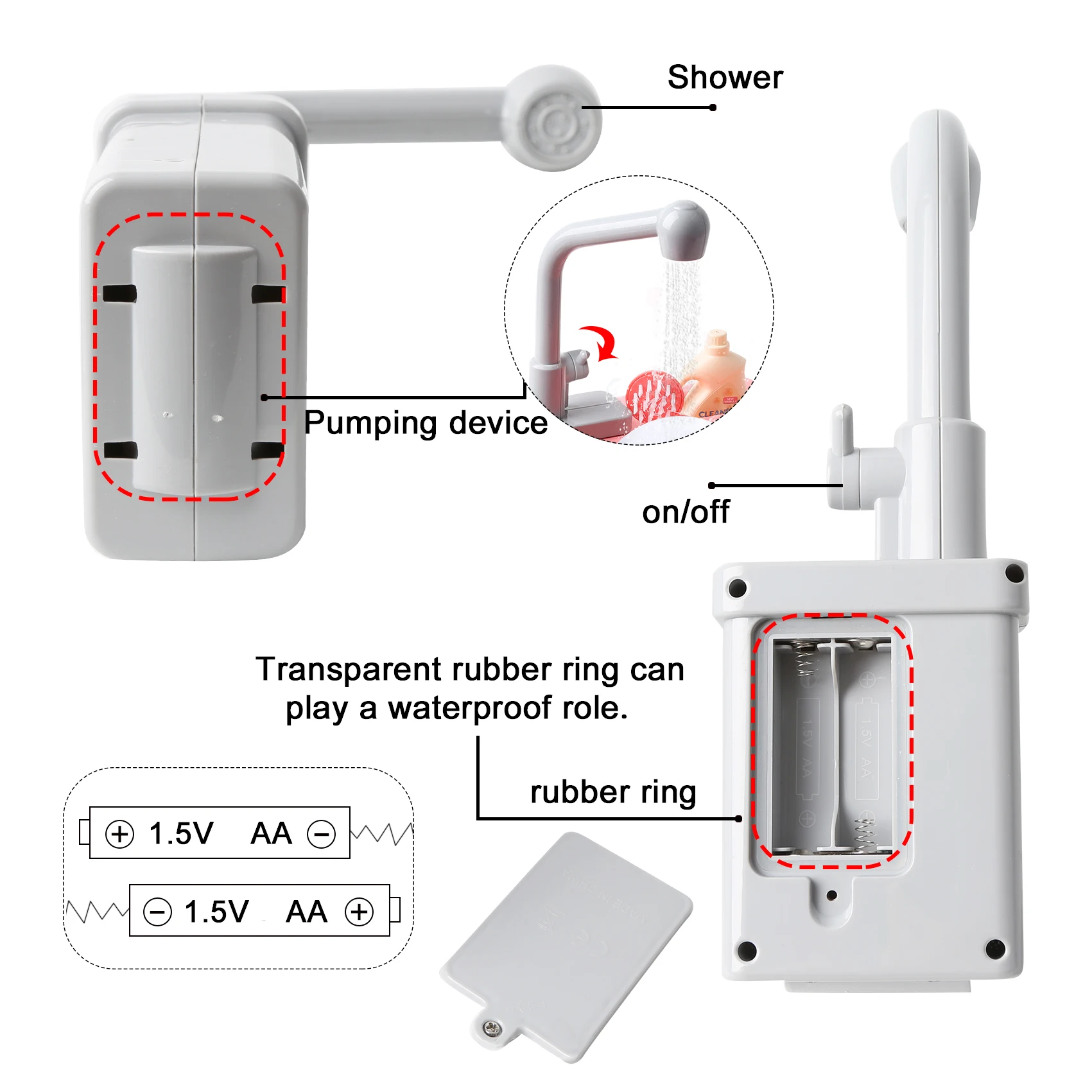 Игрушка для мытья посуды с проточной водой 13 шт.|Детские кухни| |