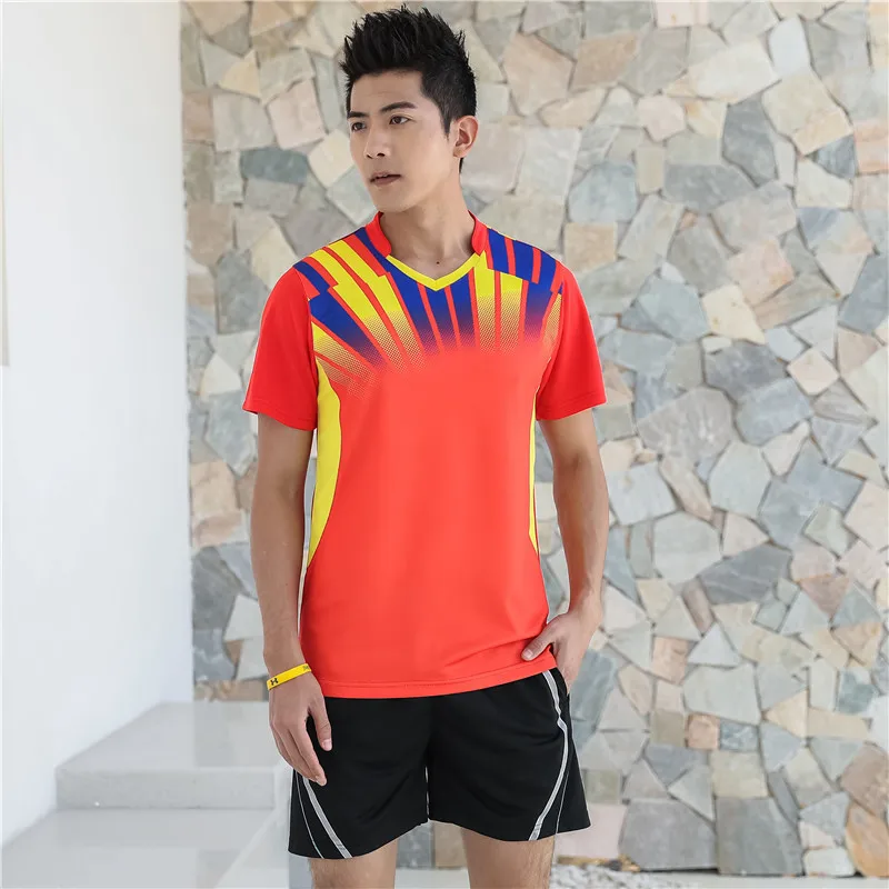 Men shirts 3 Летняя Мужская и Женская теннисная Джерси, дышащая теннисная одежда, теннисная рубашка для настольного тенниса, одежда для бадминтона, футболки для пинг-понга, спортивная одежда - Цвет: Men shirts 3
