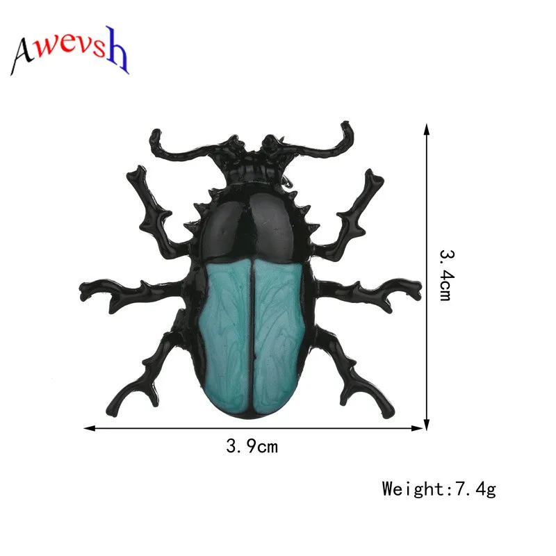 Awevsh vailable Beetle Brooches for Women and Men Shipping Bugs Brooch Pin Fashion Jewelry Good Gift | Украшения и аксессуары