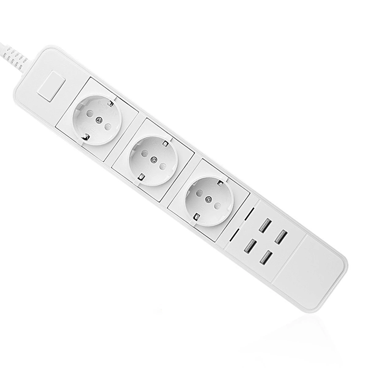 EUPowerStripwithUSB Tuya Smart Life app подключи и играй WiFi блок питания 10 А синхронизация работа с Amazon Alexa Goolge домашний телефон приложение удаленное 90 В-250 В - Цвет: EUPowerStripwithUSB