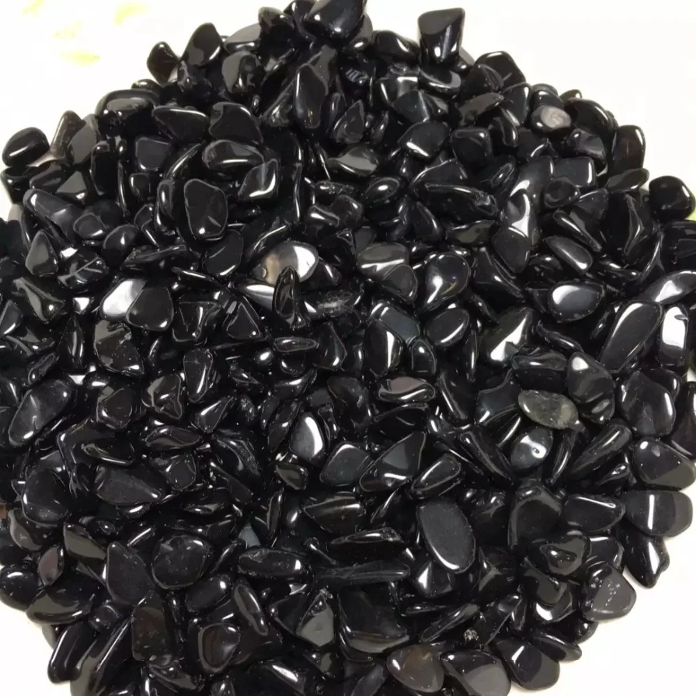 

100g Natural Black Obsidian Quartz Crystal Mini Stone Rock Chips Energy Healing