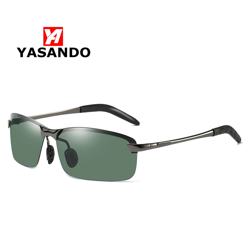 YASANDO 2019 поляризованные солнцезащитные очки мужские Прямоугольная оправа из