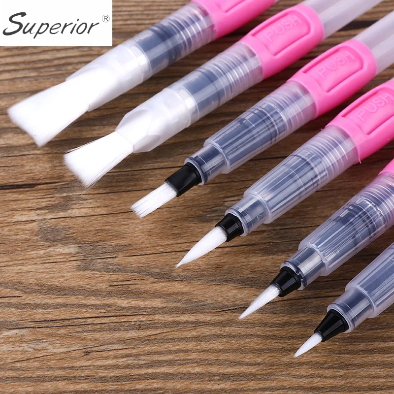 6Pcs Water Brush Paint Set Large Capacity Soft Watercolor Painting Pen For Beginner Drawing Art Supplies | Канцтовары для офиса и