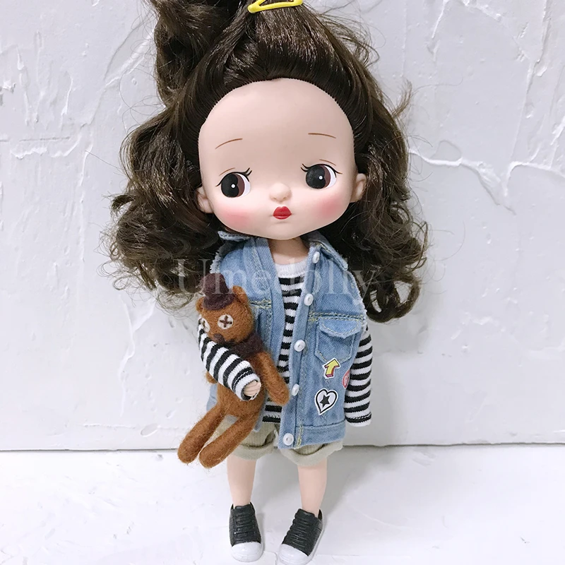 1 шт. модная Кукла Icy Blythe одежда наряды джинсовый жилет для куклы Holala Pullip Azone Licca