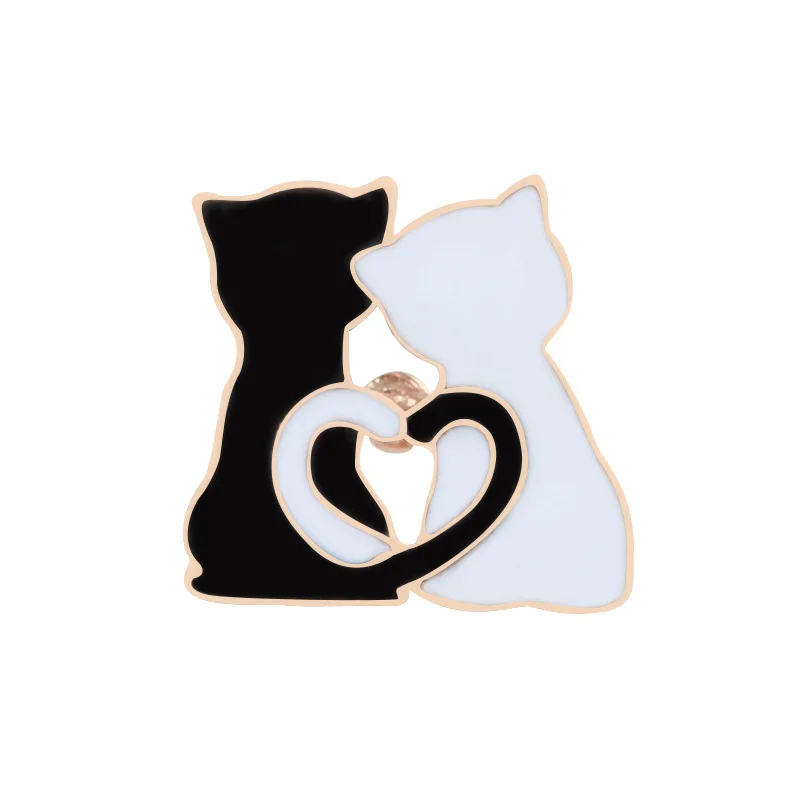 Броши в виде кота рыбы кости мультяшный металлический значок аксессуары значки