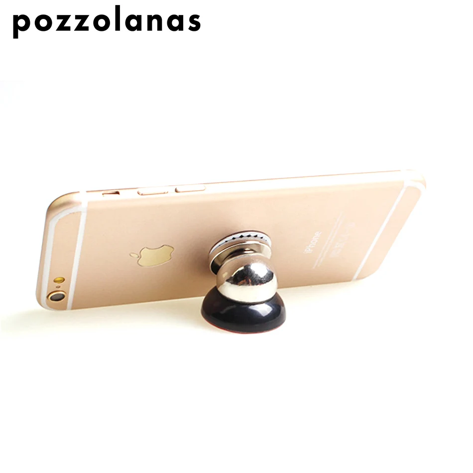 black Pozzolanas 1 шт. универсальный смартфон Автомобильный Магнитный стенд приборная панель крепление металлический держатель телефона автомобиль Стайлинг Инструменты для iphone7 7 plus - Цвет: black