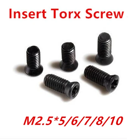 100PCS/lot M2.5*5/6/7/8/10 CNC Insert Torx Screw For Replaces Carbide Insert CNC Lathe Tool