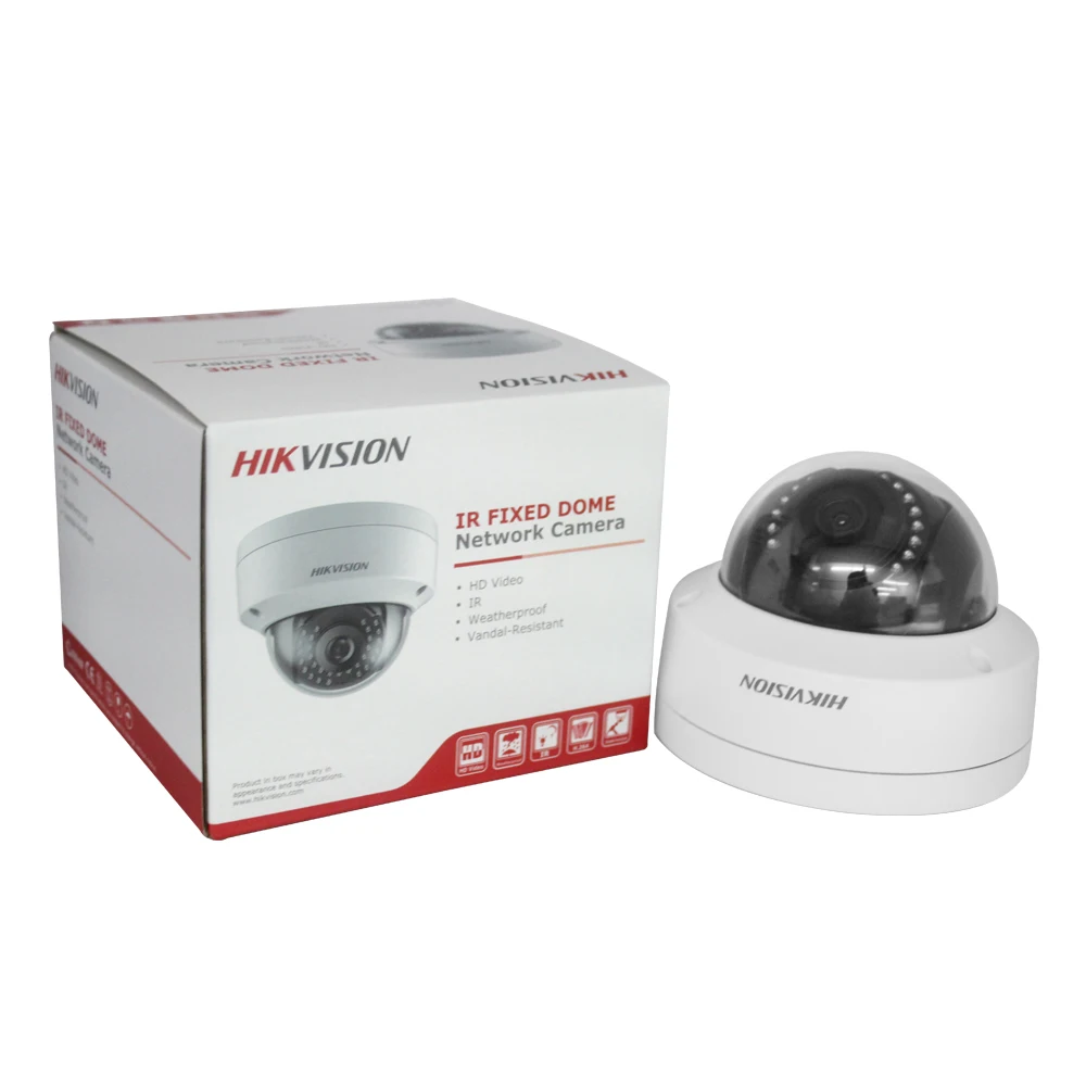 Купольная камера Hik оригинальная безопасности 2 МП CMOS PoE IP для улицы с DWDR 67 без