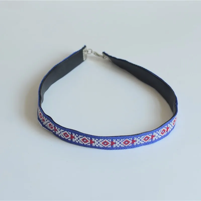 Разноцветное колье с цветочным принтом кожаное бархатное ожерелье для женщин