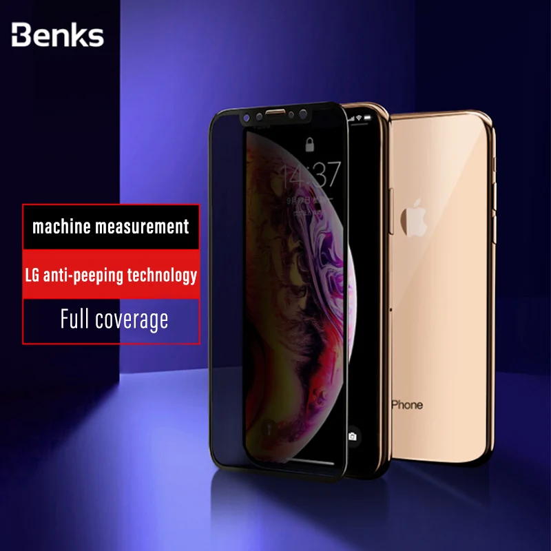 Benks антишпионская защитная пленка из закаленного стекла для iPhone XS 5 8 ''XS MAX 6