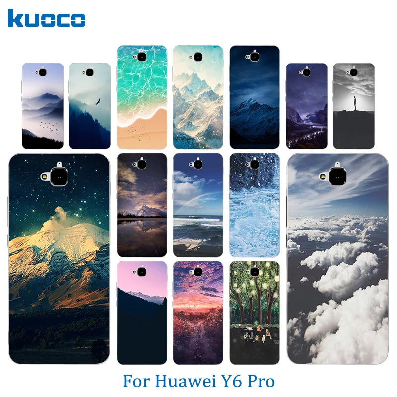 5 0 &quotдля huawei Y6 Pro силиконовый чехол для телефона пейзаж картины Honor 4C
