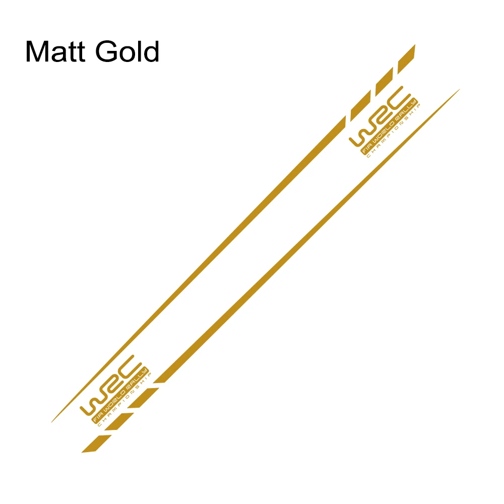 Matt Gold 2pcs Car Side Skirts Stickers Stylish Graphics Auto DIY Styling Vinyl Decals Car Tuning Accessories For Ford Focus 2 3 MK2 MK3 - Название цвета: Matt Gold