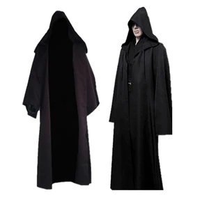 new darth vader terry jedi black robe jedi knight hoodie cloak halloween cosplay costume cape for adult free global shipping