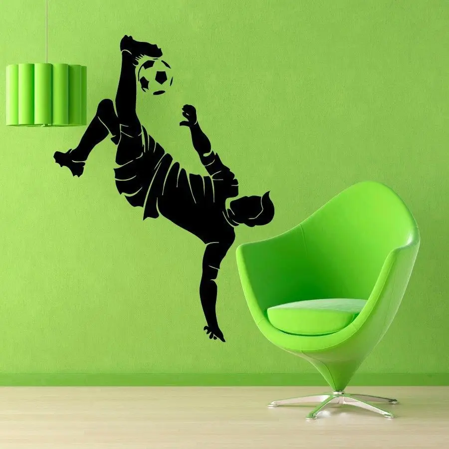 

Football Player Sticker Sports Soccer Decal Posters Vinyl Wall Decals Pegatina Quadro Parede Decor Mural Football Sticker