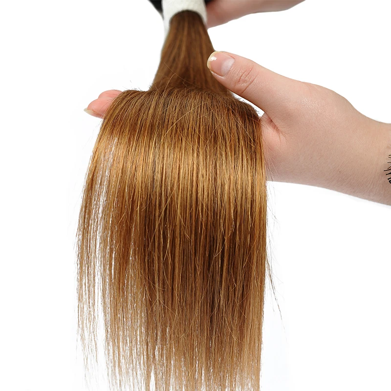 Pinshair Ombre блондин Бразильский прямые волосы Связки с закрытием T1B/30 100%