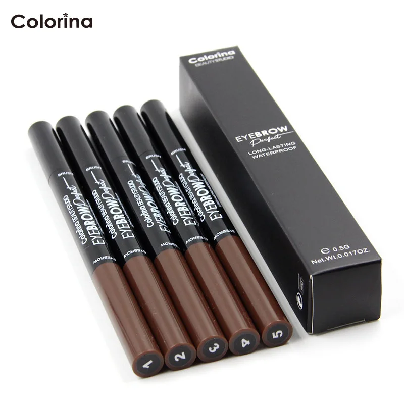 COLORINA 5 цветов двойной карандаш для бровей водостойкая долговечная без цветения
