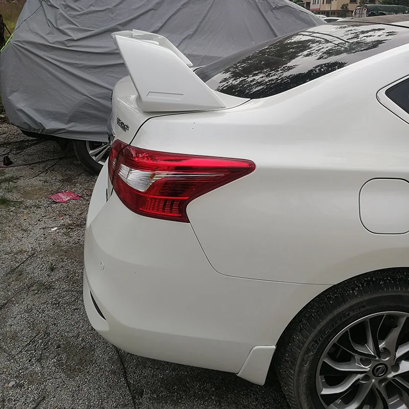 Для Nissan Sentra 2012 2016 высокого качества ABS спойлер из материала задний на багажник