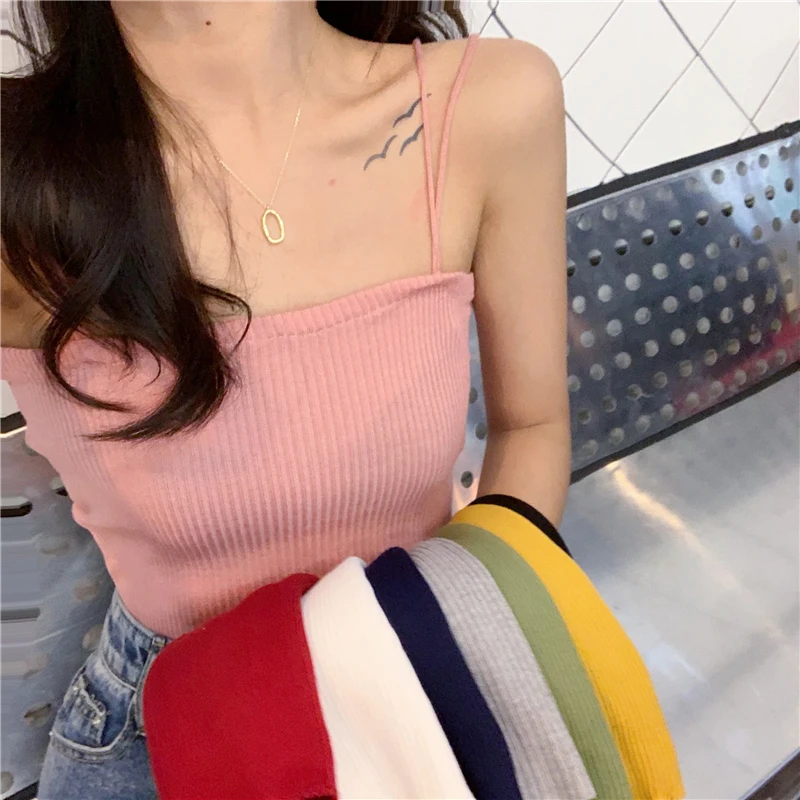8 цветов Mihoshop Ulzzang Корейская женская модная одежда сексуальный тканый Топ |