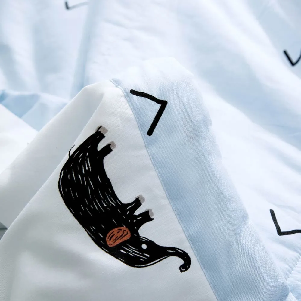 2019 милое стеганое тонкое одеяло со слоном хлопковая ткань полиэстер наполнитель