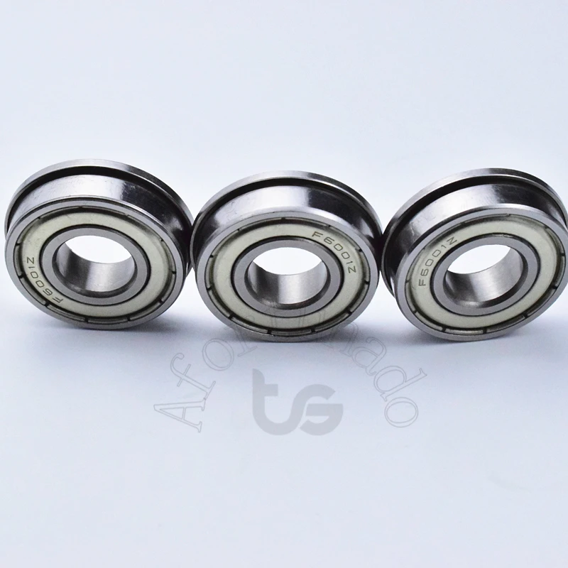 Фланцевый подшипник 10 шт. F6001ZZ 12*28(30)* 8 (мм) бесплатная доставка хромированная