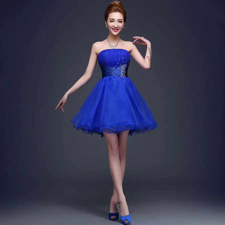 Очаровательные Бисероплетение трапециевидной формы без бретелек выше колена