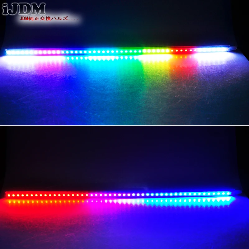 IJDM 20 дюймов 48 светодиодный RGB 7 цветный Knight Rider освещение сканера для автомобиля