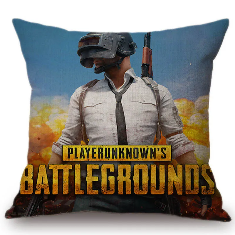 Наволочка для стула из хлопка и льна с принтом букв PUBG|Наволочки| |