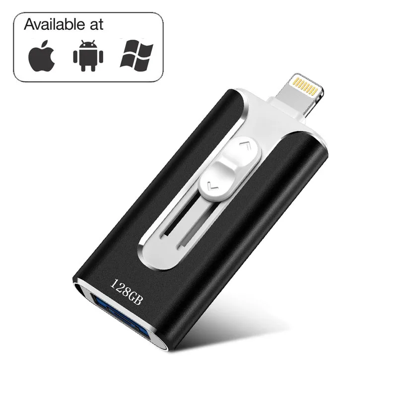 

3 in 1 USB Flash Drives for iPhone/Android 16G 32GB 64GB 128GB USB Stick OTG Pen Drive Usb 3.0 External Thumb Drive Memory Stick