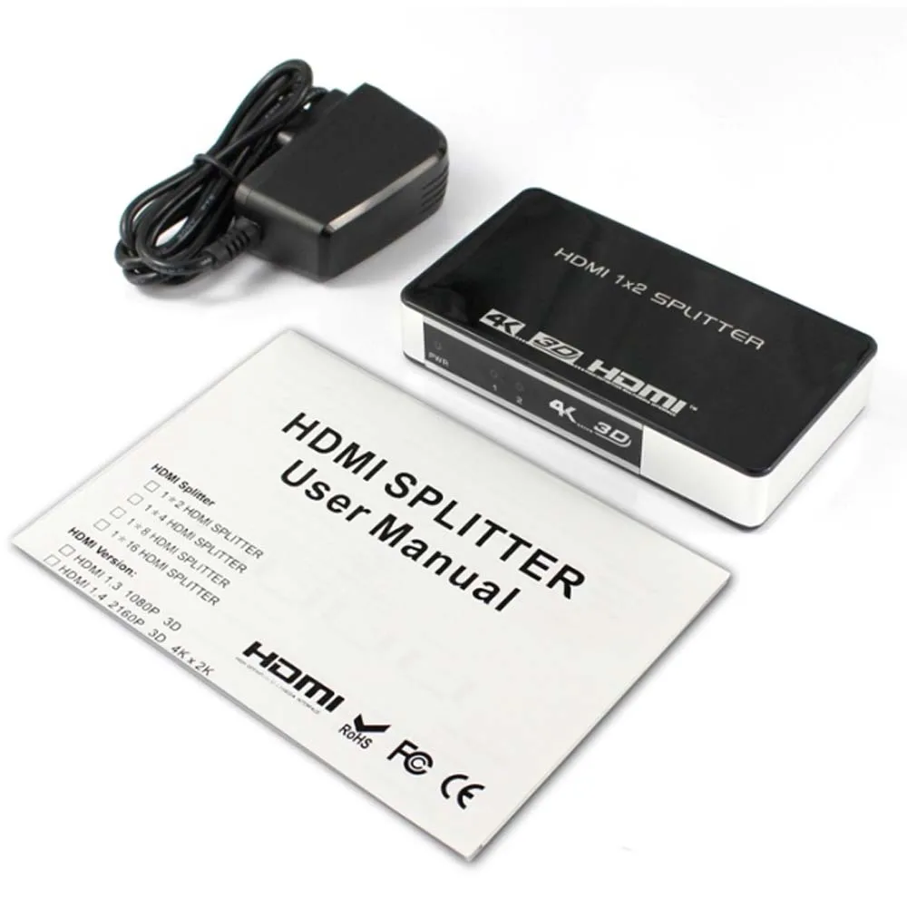 HDMI сплиттер 1x2 4K 30HZ UHD1 вход 1 выход 4 ретранслятор Переключатель Сплиттер