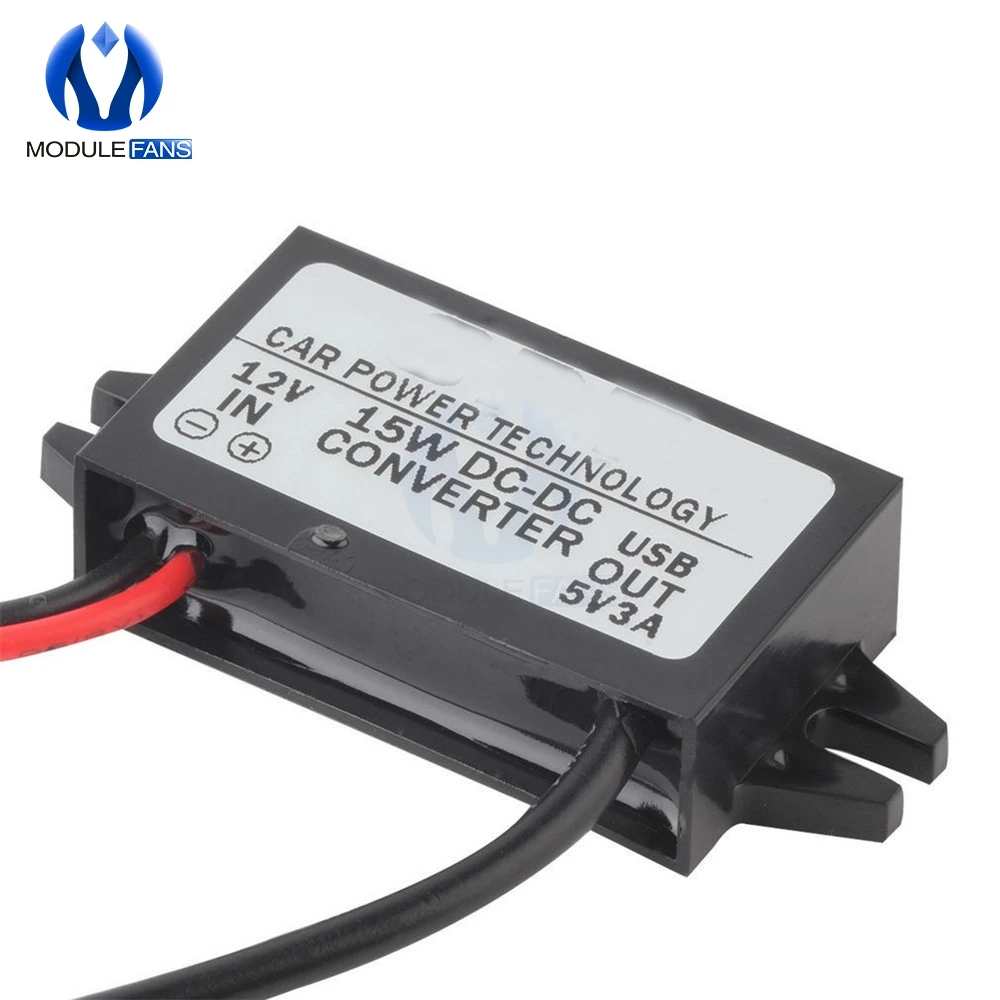 DC мощность автомобиля 12В до 5В 3а 15 Вт конвертер Модуль Micro USB понижающий выходная