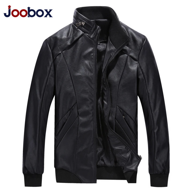 JOOBOX мужская Мода кожаная куртка тонкий мужские кожаные куртки и пальто ПУ пилот а